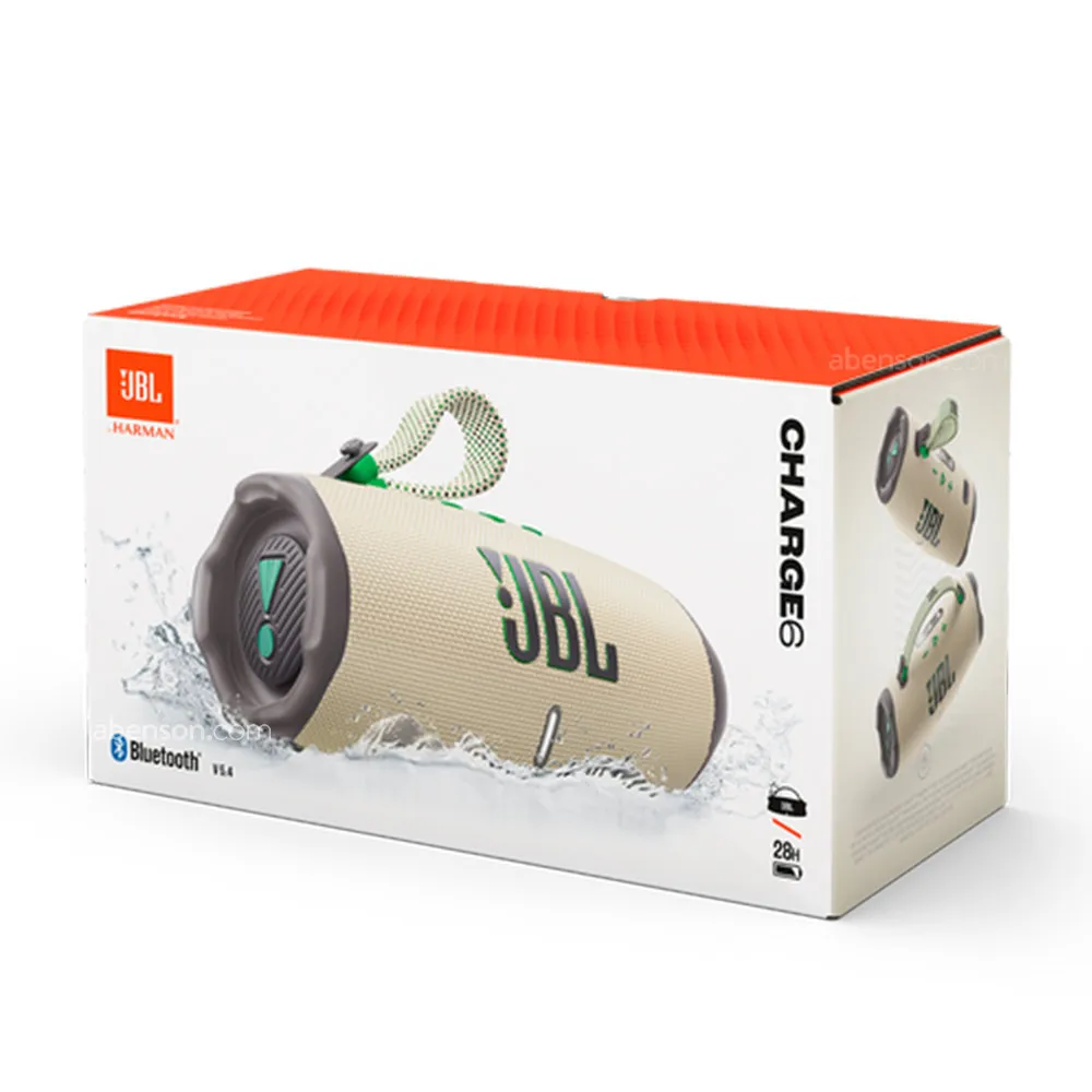 اسپیکر بلوتوثی جی بی ال مدل JBL charge 6 | رنگ کرم تصویر 6